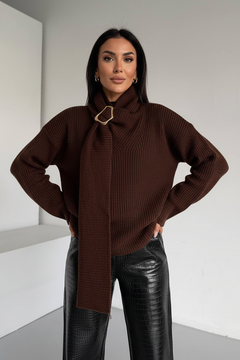 MIKONZA BROWN pulóver, Szín: barna, IVET.HU - A te online butikod.