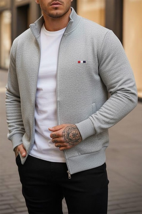 NORONO LIGHT GREY férfi kardigán, Szín: világosszürke, IVET.HU - A te online butikod.