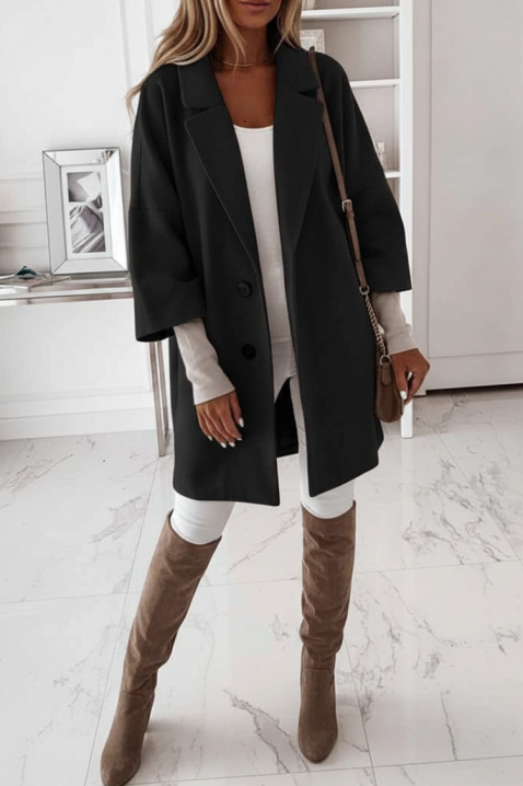 OLFONJA BLACK kabát, Szín: fekete, IVET.HU - A te online butikod.