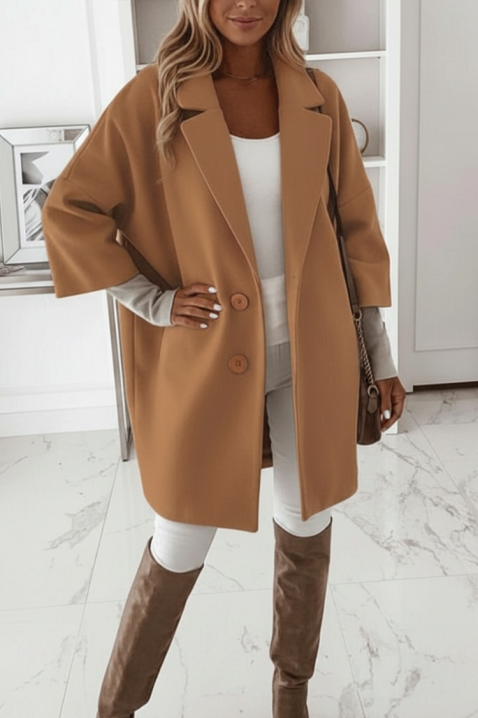 OLFONJA CAMEL kabát, Szín: világosbarna, IVET.HU - A te online butikod.