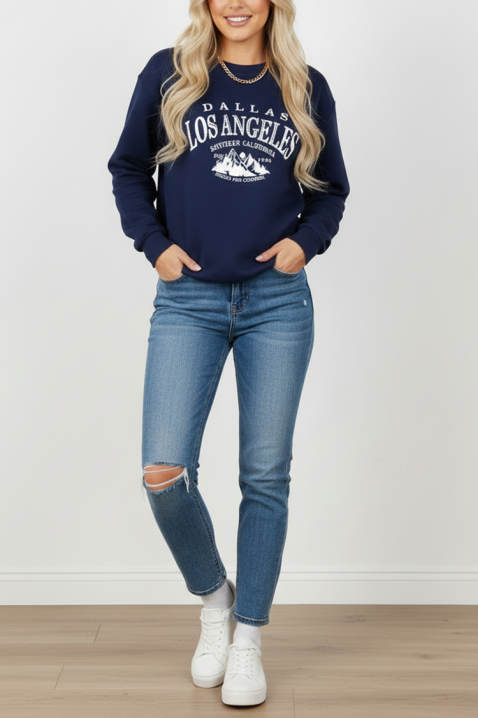 ANGLEZA NAVY női felső, Szín: sötétkék, IVET.HU - A te online butikod.