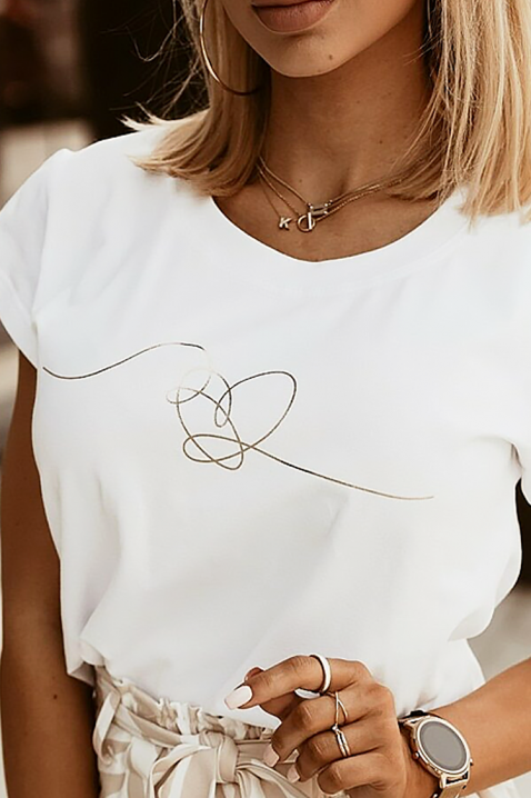 HROVILDA poló, Szín: fehér, IVET.HU - A te online butikod.