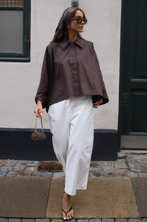 DERMINZA MOCHA női blúz, Szín: mokka, IVET.HU - A te online butikod.