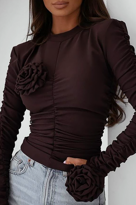 LUDBELDA BROWN női felső, Szín: barna, IVET.HU - A te online butikod.