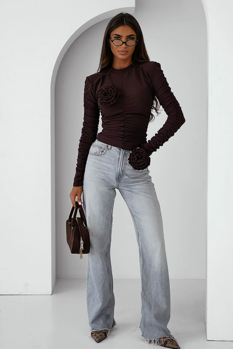 LUDBELDA BROWN női felső, Szín: barna, IVET.HU - A te online butikod.