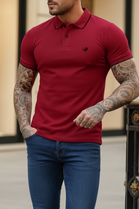 MORIFO BORDO férfi poló, Szín: bordó, IVET.HU - A te online butikod.