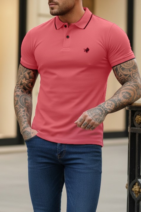 MORIFO CORAL férfi poló, Szín: korall, IVET.HU - A te online butikod.