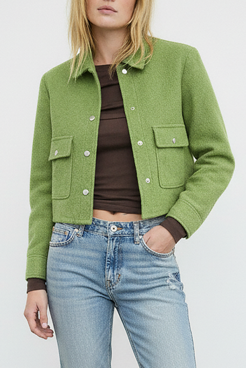 ZRAVELDA GREEN kabát, Szín: zöld, IVET.HU - A te online butikod.