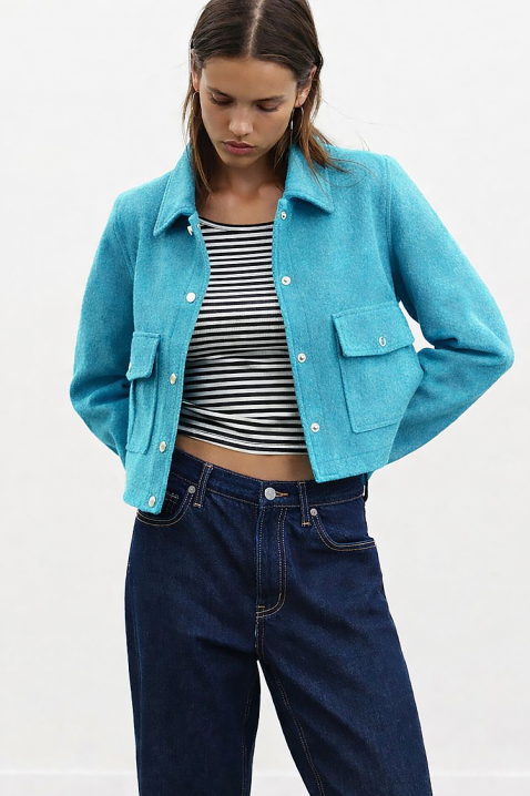 ZRAVELDA TURQUA kabát, Szín: türkiz, IVET.HU - A te online butikod.