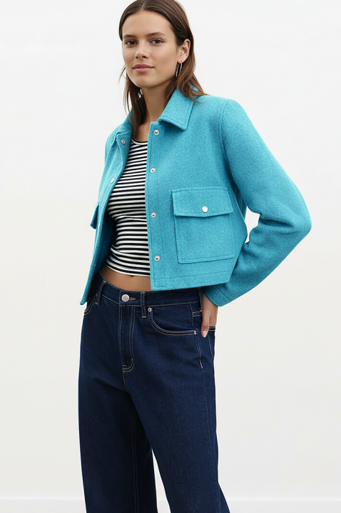 ZRAVELDA TURQUA kabát, Szín: türkiz, IVET.HU - A te online butikod.