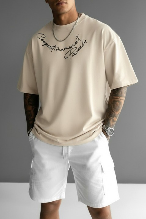 MIHROLO BEIGE férfi póló, Szín: bézs, IVET.HU - A te online butikod.