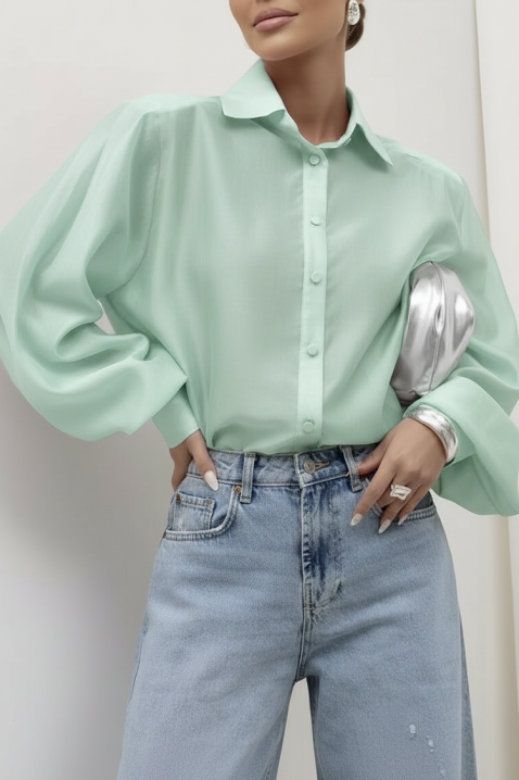 MIRELZENA MINT női blúz, Szín: mentazöld, IVET.HU - A te online butikod.