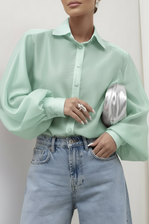 MIRELZENA MINT női blúz, Szín: mentazöld, IVET.HU - A te online butikod.