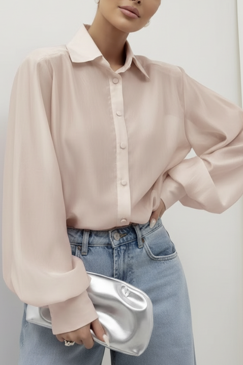 MIRELZENA BEIGE női blúz, Szín: bézs, IVET.HU - A te online butikod.