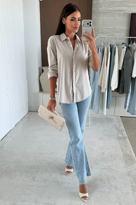 NIOGELTA BEIGE női blúz, Szín: bézs, IVET.HU - A te online butikod.