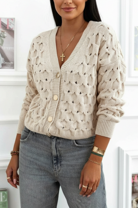 MENALZA BEIGE kardigán, Szín: bézs, IVET.HU - A te online butikod.