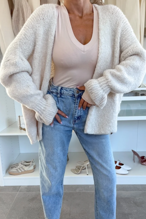 POLIMERDA ECRU kardigán, Szín: ekrü, IVET.HU - A te online butikod.