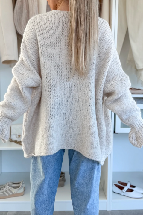 POLIMERDA ECRU kardigán, Szín: ekrü, IVET.HU - A te online butikod.