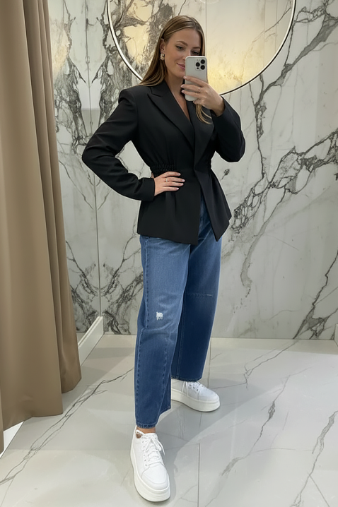 VITALZA BLACK blézer, Szín: fekete, IVET.HU - A te online butikod.