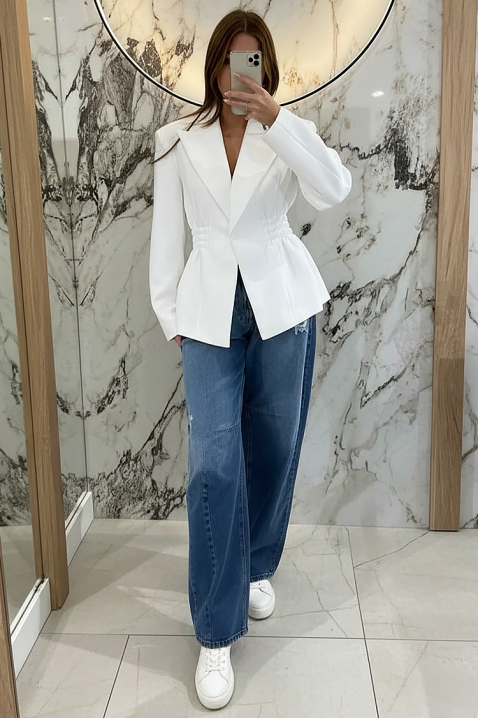 VITALZA WHITE blézer, Szín: fehér, IVET.HU - A te online butikod.