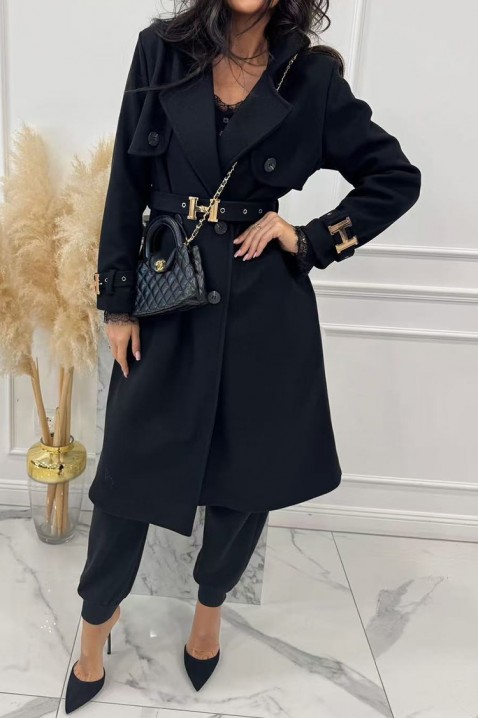 LORVELDA BLACK ballonkabát, Szín: fekete, IVET.HU - A te online butikod.