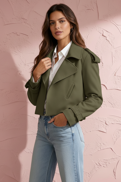 YOVILZA KHAKI kabát, Szín: khaki, IVET.HU - A te online butikod.