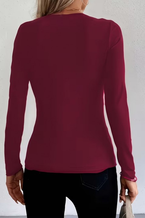 ZENDILZA női felső, Szín: bordó, IVET.HU - A te online butikod.