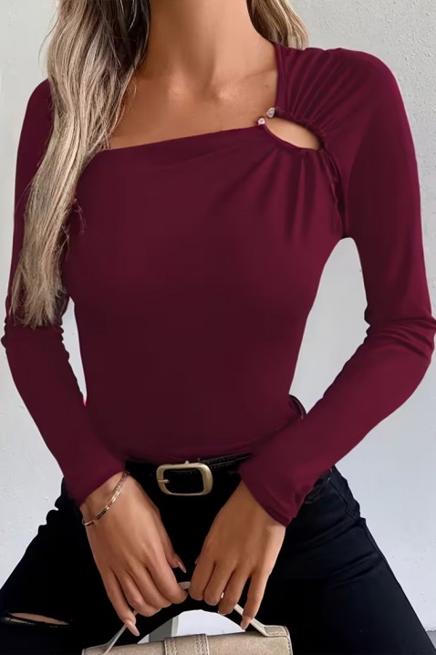 ZENDILZA női felső, Szín: bordó, IVET.HU - A te online butikod.