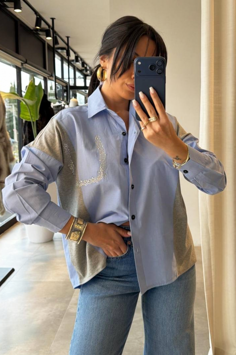 ODILZA női blúz, Szín: világoskék, IVET.HU - A te online butikod.