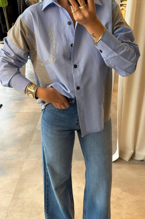 ODILZA női blúz, Szín: világoskék, IVET.HU - A te online butikod.