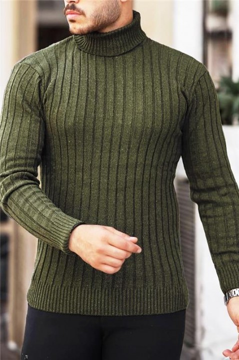 RACHERO KHAKI férfi pulóver, Szín: khaki, IVET.HU - A te online butikod.