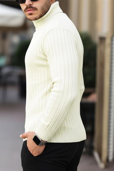 RACHERO ECRU férfi pulóver, Szín: ekrü, IVET.HU - A te online butikod.