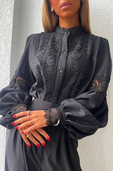 MARTEMONA BLACK női blúz, Szín: fekete, IVET.HU - A te online butikod.