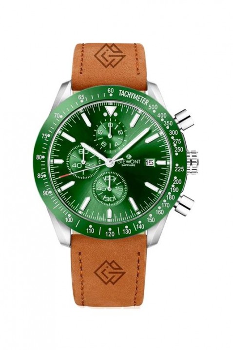 Giewont Chronograph Sapphire Green férfi karóra, Szín: zöld, IVET.HU - A te online butikod.