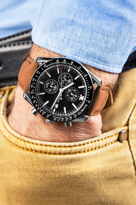 Giewont Chronograph Sapphire Black férfi karóra, Szín: fekete, IVET.HU - A te online butikod.