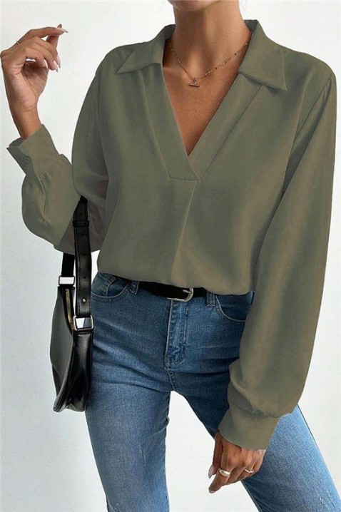 MIOHEZA KHAKI női blúz, Szín: khaki, IVET.HU - A te online butikod.