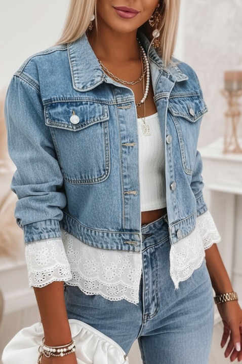 GEZELINDA farmer dzseki, Szín: világoskék, IVET.HU - A te online butikod.