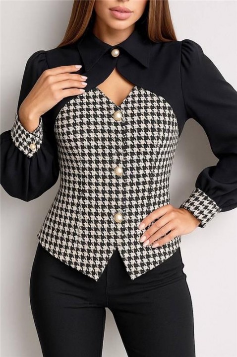 XERIOHA BLACK női blúz, Szín: fekete, IVET.HU - A te online butikod.