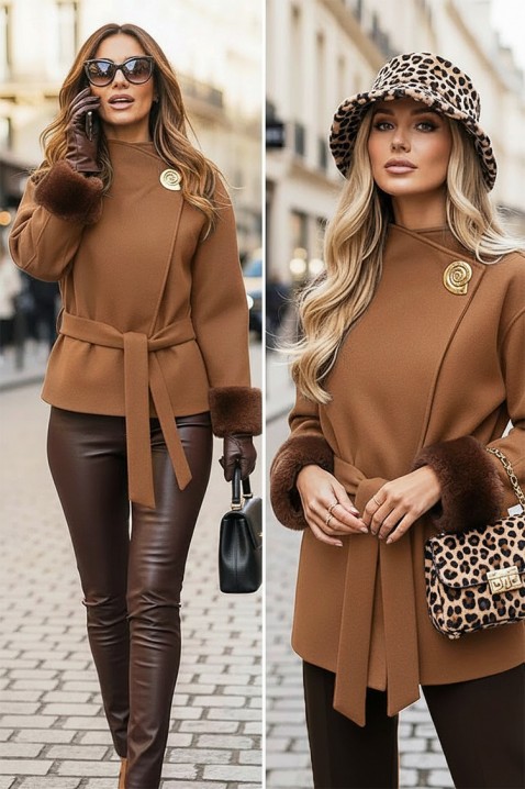 BLOFLINDA BROWN kabát, Szín: barna, IVET.HU - A te online butikod.