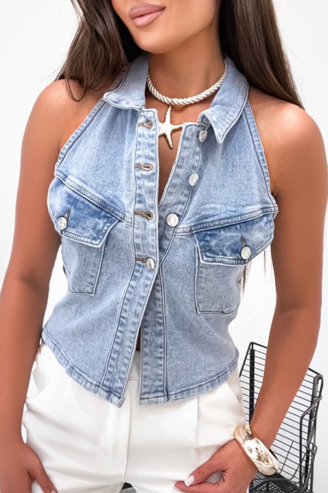 OBLENZA top, Szín: világoskék, IVET.HU - A te online butikod.