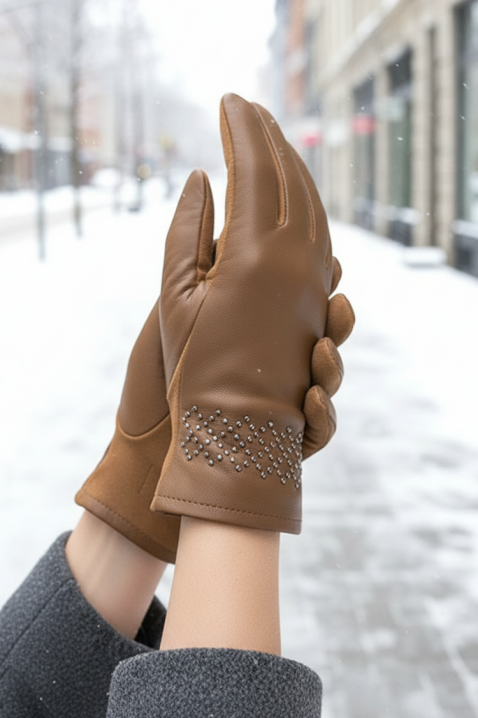 VAKALZA BROWN női kesztyű, Szín: barna, IVET.HU - A te online butikod.