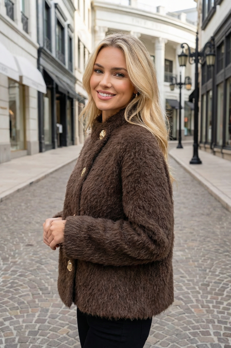 LORDANA BROWN kabát, Szín: barna, IVET.HU - A te online butikod.