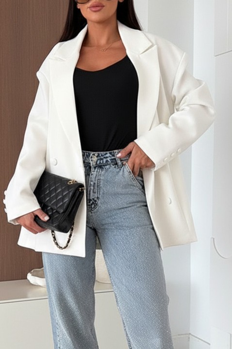 DROPILZA WHITE blézer, Szín: fehér, IVET.HU - A te online butikod.