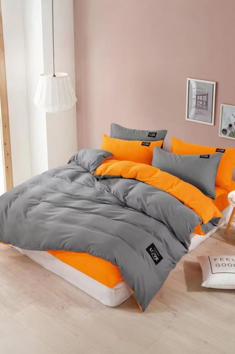 TRENILMY ORANGE ágyneműgarnitúra 160x200 cm pamut - 3 darabos, Szín: narancssárga, IVET.HU - A te online butikod.