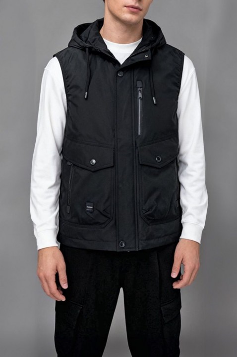 FAMOZO BLACK férfi mellény, Szín: fekete, IVET.HU - A te online butikod.