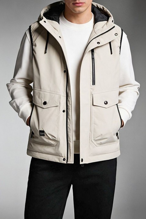 FAMOZO ECRU férfi mellény, Szín: ekrü, IVET.HU - A te online butikod.