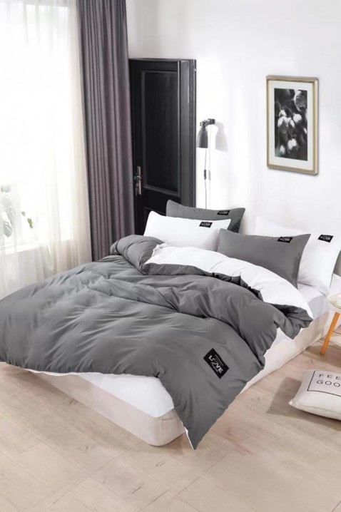 TRENILMY GREEN ágyneműgarnitúra 200x220 cm pamut - 3 darabos, Szín: grafitszürke, IVET.HU - A te online butikod.