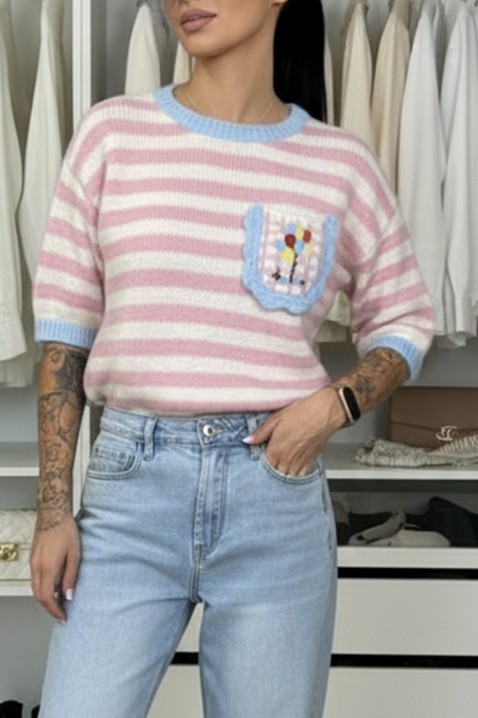 PLOLELONDA PUDRA pulóver, Szín: púderrózsaszín, IVET.HU - A te online butikod.