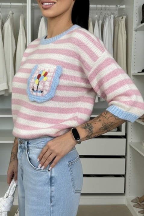 PLOLELONDA PUDRA pulóver, Szín: púderrózsaszín, IVET.HU - A te online butikod.