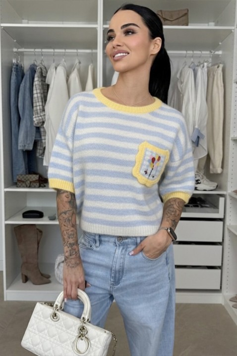 PLOLELONDA SKY pulóver, Szín: világoskék, IVET.HU - A te online butikod.